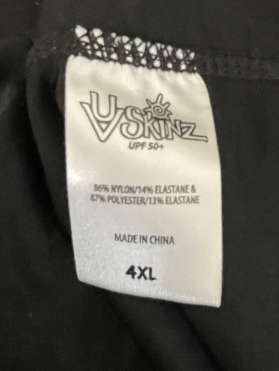 UV SKINZ Women's 4XL Tropical Rash Guard Swim Shirt Floral Black UPF 50+ - Picture 7 of 11